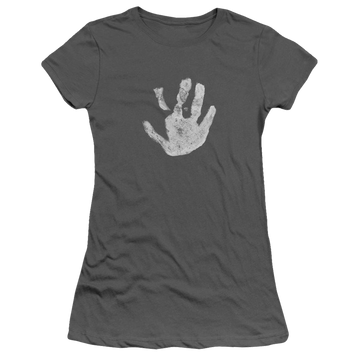 Charcoal juniors t-shirt with Lord of the Rings White Hand graphic