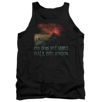 Black men's tank with Lord of the Rings Walk In Mordor graphic