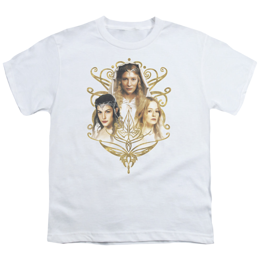 Lord of the Rings Trilogy, The Women Of Middle Earth - Youth T-Shirt Youth T-Shirt (Ages 8-12) Lord Of The Rings