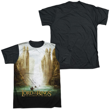 Lord of the Rings Fellowship Poster men's black back t-shirt