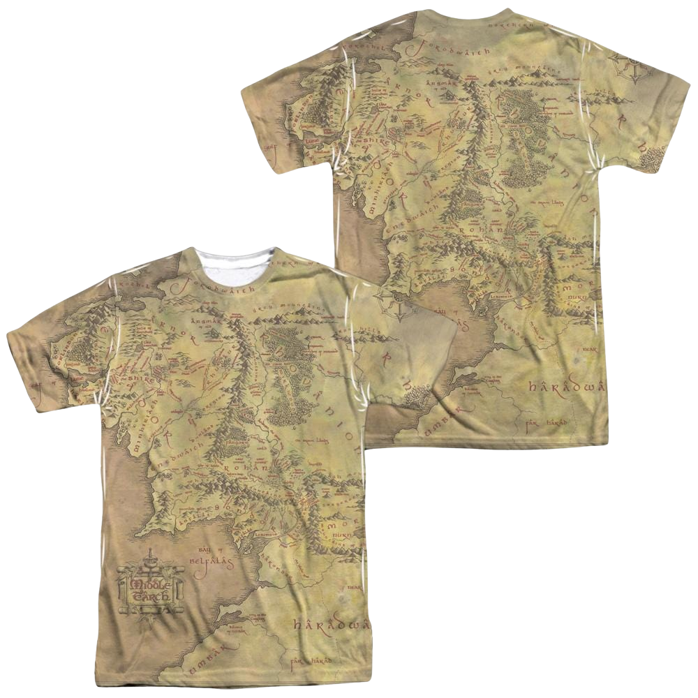 Lord of the Rings Middle Earth Map Men's All Over Print T-Shirt Men's All-Over Print T-Shirt Lord Of The Rings