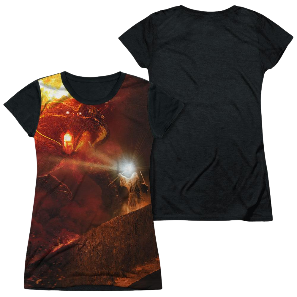 Lord of the Rings No Passing Juniors Black Back T-Shirt Juniors Black Back T-Shirt Lord Of The Rings