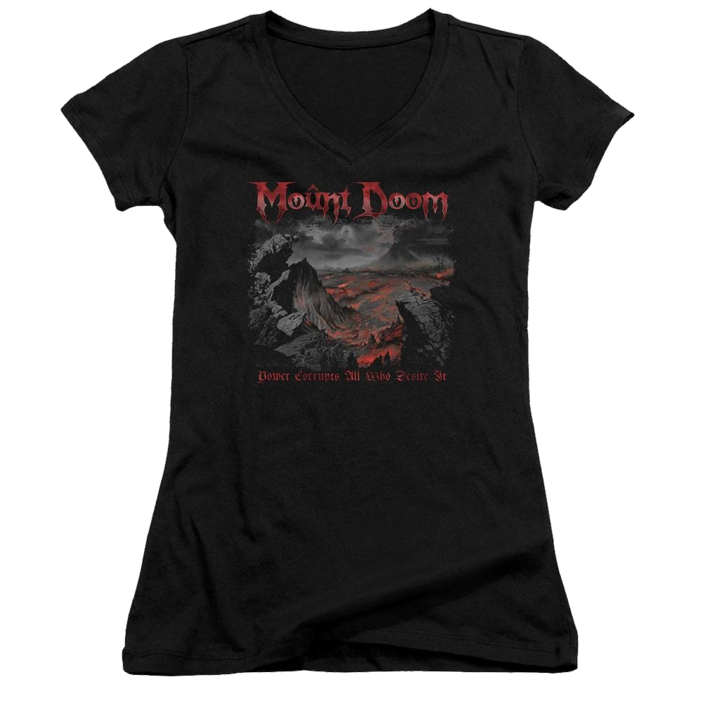 Lord of the Rings Power Corrupts Juniors V-Neck T-Shirt Juniors V-Neck T-Shirt Lord Of The Rings