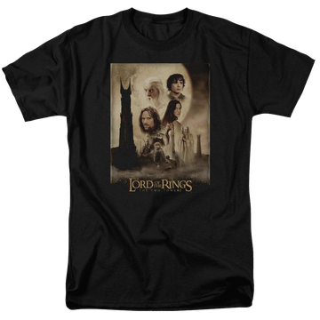 Black men's regular fit t-shirt with Lord of the Rings Tt Poster graphic