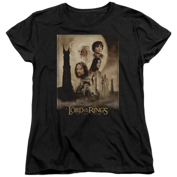 Black women's t-shirt with Lord of the Rings Tt Poster graphic
