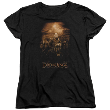 Black women's t-shirt with Lord of the Rings Riders Of Rohan graphic