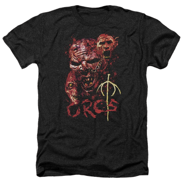 Charcoal men's heather t-shirt with Lord of the Rings Orcs graphic