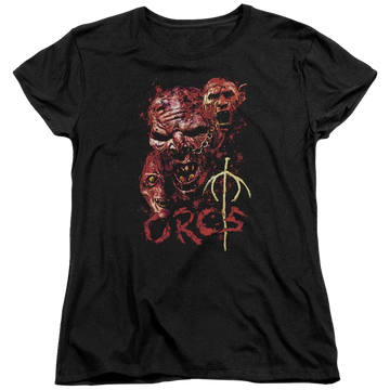 Black women's t-shirt with Lord of the Rings Orcs graphic