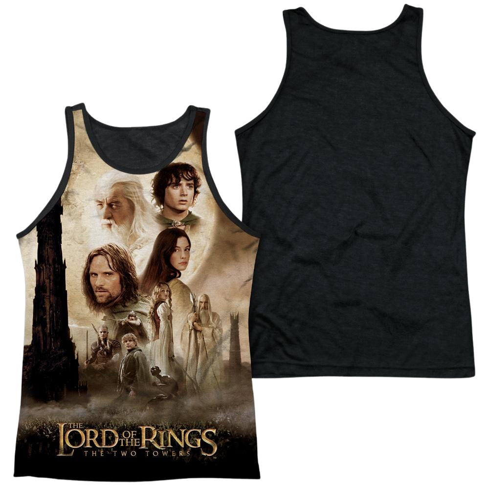Lord of the Rings Towers Poster Men's Black Back Tank Men's Black Back Tank Lord Of The Rings