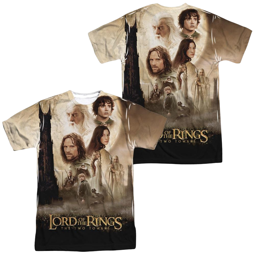 Lord of the Rings Towers Poster Men's All Over Print T-Shirt Men's All-Over Print T-Shirt Lord Of The Rings