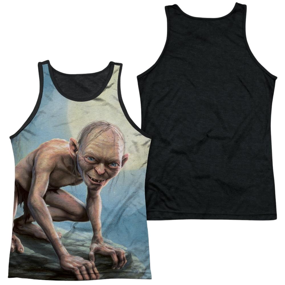 Lord of the Rings Gollum Moon Men's Black Back Tank Men's Black Back Tank Lord Of The Rings