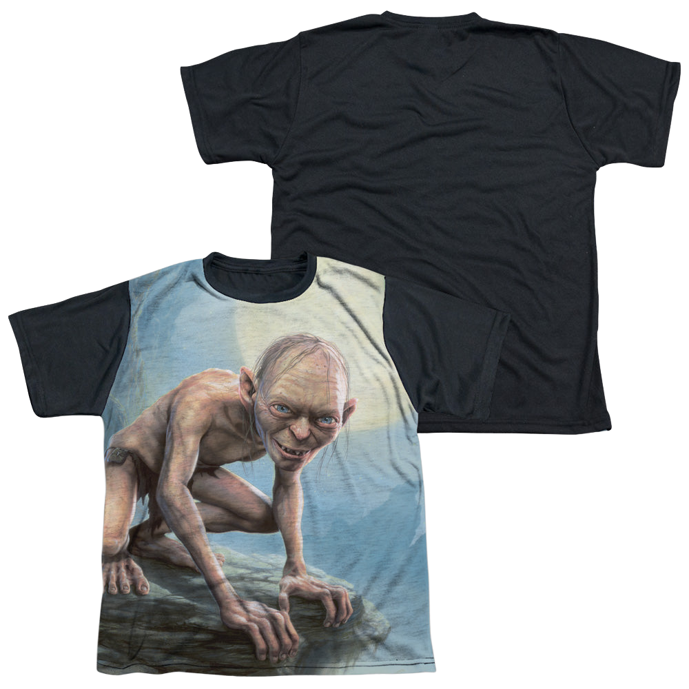 Lord of the Rings Trilogy, The Gollum Moon - Youth Black Back T-Shirt Youth Black Back T-Shirt (Ages 8-12) Lord Of The Rings