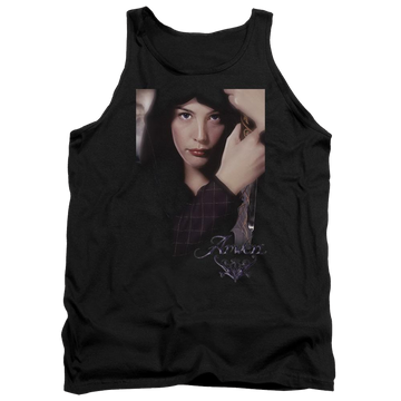 Black men's tank with Lord of the Rings Arwen graphic