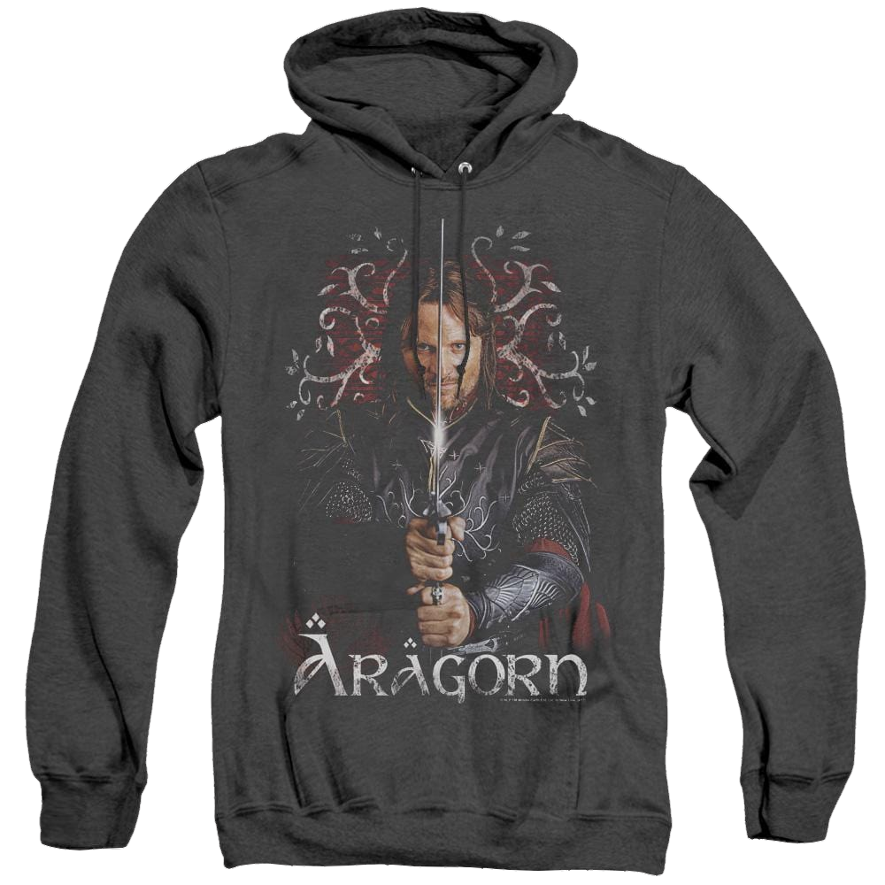 Lord Of The Rings Trilogy, The Aragorn - Heather Pullover Hoodie Heather Pullover Hoodie Lord Of The Rings