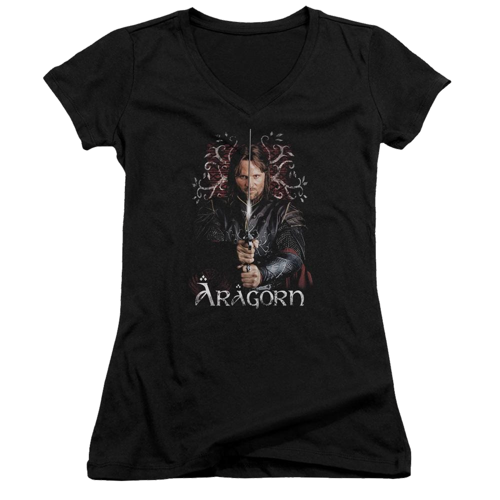 Lord of the Rings Aragorn Juniors V-Neck T-Shirt Juniors V-Neck T-Shirt Lord Of The Rings