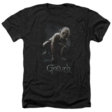 Charcoal men's heather t-shirt with Lord of the Rings Gollum graphic