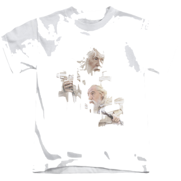 White kid's t-shirt for ages 4 to 7 with Lord of the Rings Gandalf The White graphic