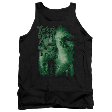 Black men's tank with Lord of the Rings King Of The Dead graphic