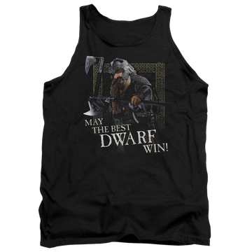 Black men's tank with Lord of the Rings The Best Dwarf graphic