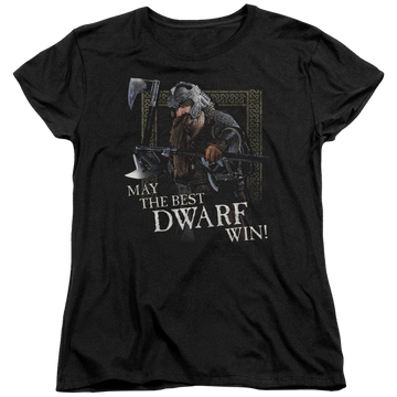Black women's t-shirt with Lord of the Rings The Best Dwarf graphic