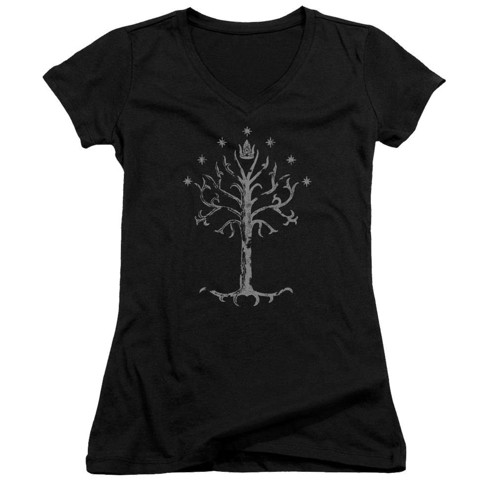 Lord of the Rings Tree Of Gondor Juniors V-Neck T-Shirt Juniors V-Neck T-Shirt Lord Of The Rings