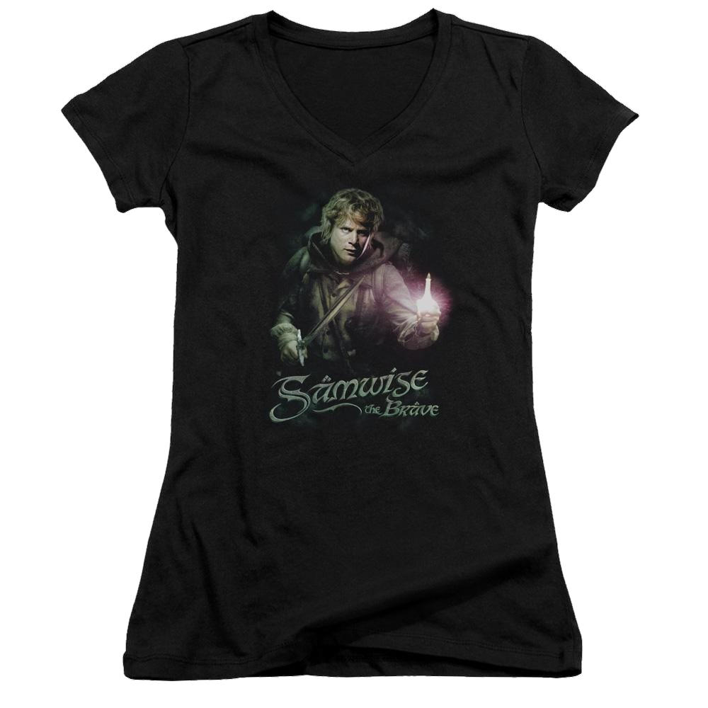 Lord of the Rings Samwise The Brave Juniors V-Neck T-Shirt Juniors V-Neck T-Shirt Lord Of The Rings