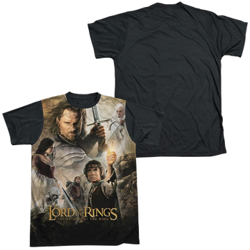 Lord of the Rings King Poster men's black back t-shirt