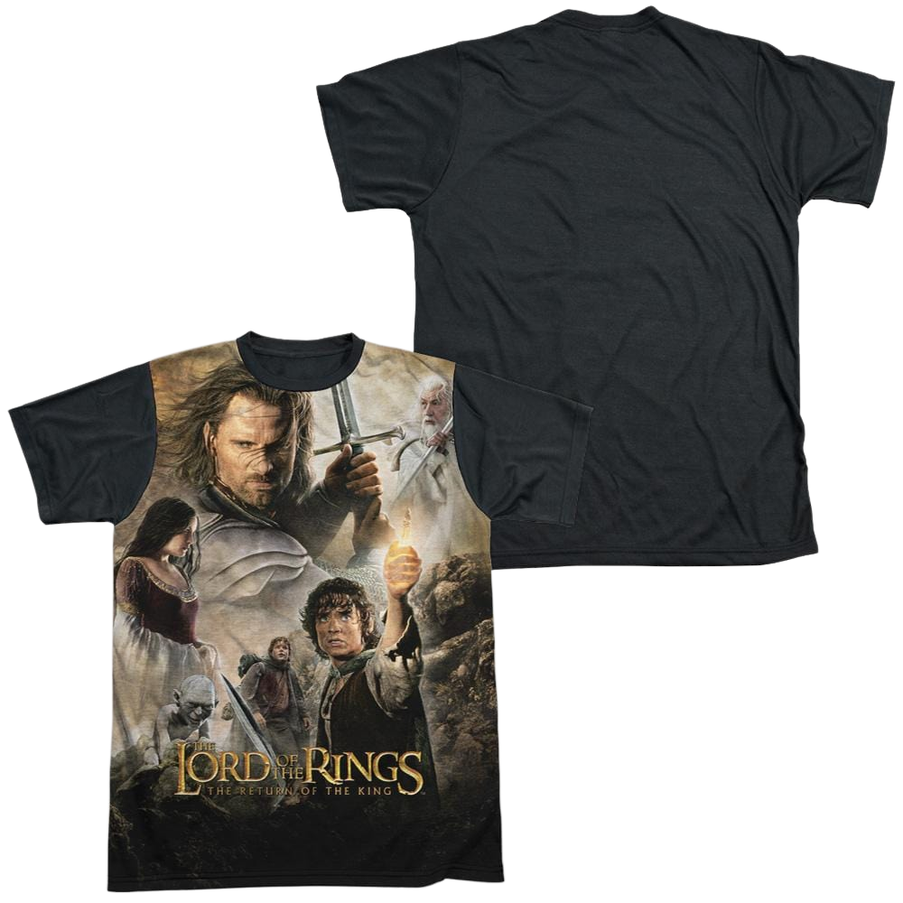 Lord of the Rings King Poster Men's Black Back T-Shirt Men's Black Back T-Shirt Lord Of The Rings