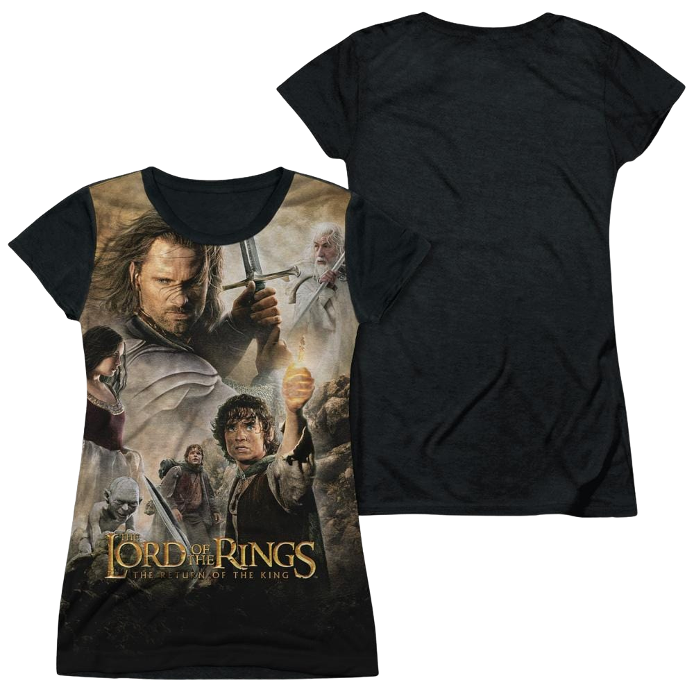 Lord of the Rings King Poster Juniors Black Back T-Shirt Juniors Black Back T-Shirt Lord Of The Rings