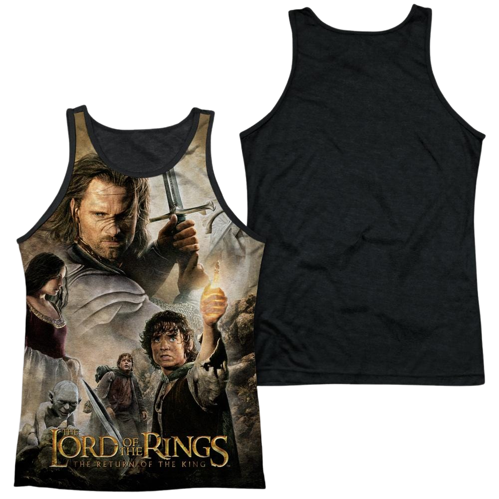 Lord of the Rings King Poster Men's Black Back Tank Men's Black Back Tank Lord Of The Rings