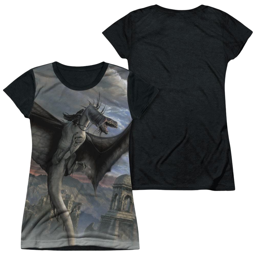 Lord of the Rings Fellbeast Juniors Black Back T-Shirt Juniors Black Back T-Shirt Lord Of The Rings