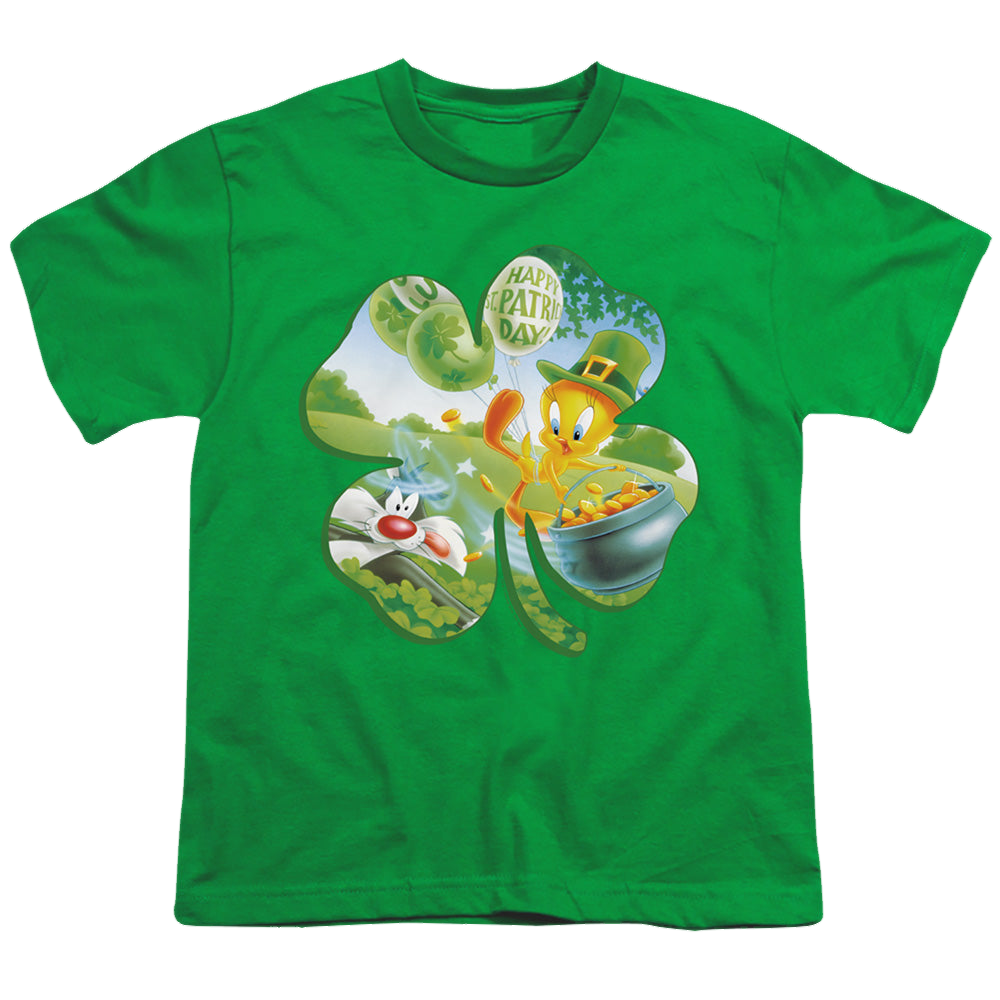 St. Patrick's Day Looney Tunes/Tweety Shamrock - Youth T-Shirt Youth T-Shirt (Ages 8-12) St. Patrick's Day