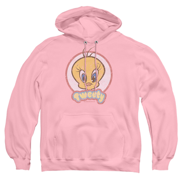 Pink pullover hoodie with Looney Tunes Retro Tweety graphic
