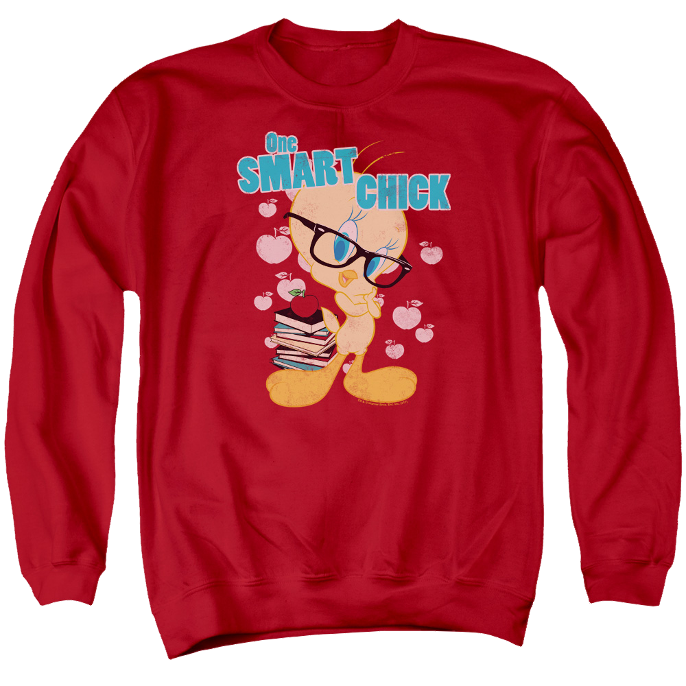 Looney Tunes One Smart Chick Men's Crewneck Sweatshirt Men's Crewneck Sweatshirt Looney Tunes