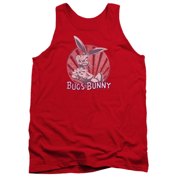 Red men's tank with Looney Tunes Wishful Thinking graphic
