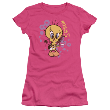 Hot pink juniors t-shirt with Looney Tunes So Bad graphic