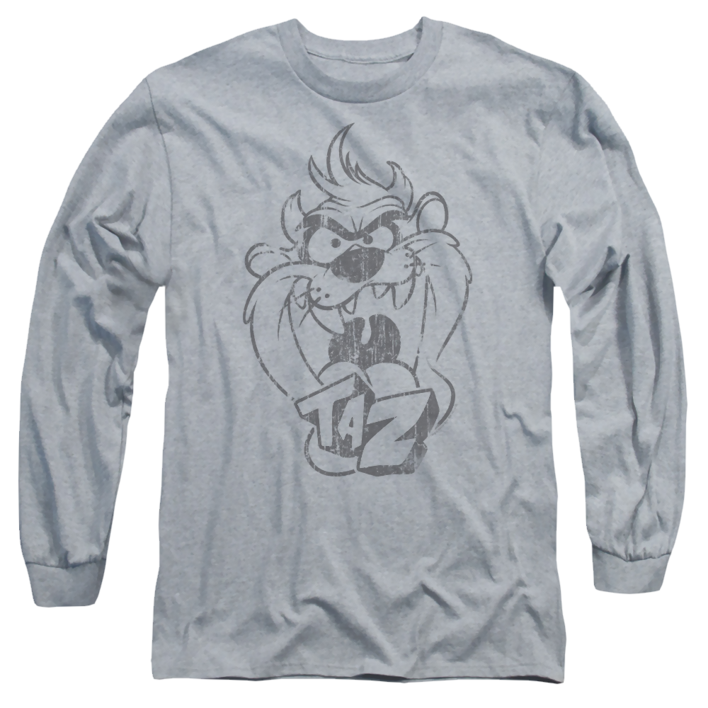 Looney Tunes Faded Taz Men's Long Sleeve T-Shirt Men's Long Sleeve T-Shirt Looney Tunes