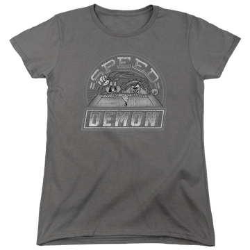 Charcoal women's t-shirt with Looney Tunes Speed Demon graphic