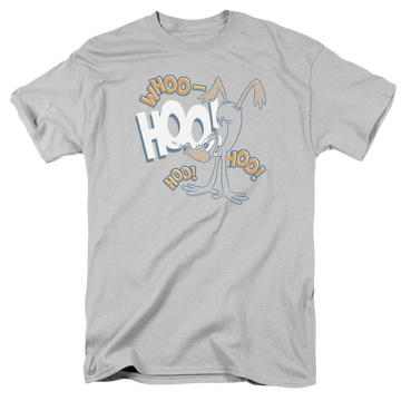 Silver men's regular fit t-shirt with Looney Tunes Daffy Laugh graphic