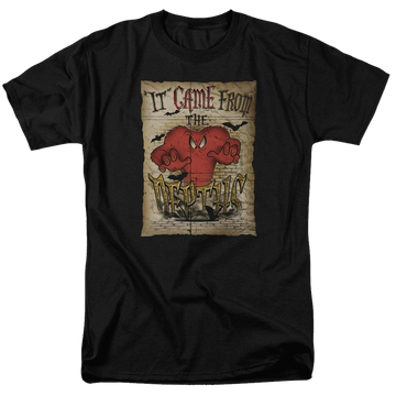 Black men's regular fit t-shirt with Looney Tunes The Depths graphic