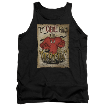 Black men's tank with Looney Tunes The Depths graphic