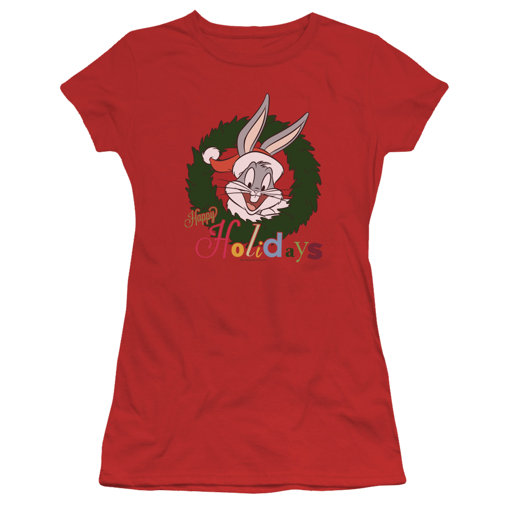 Looney Tunes Holiday Bunny Juniors T-Shirt Juniors T-Shirt Looney Tunes