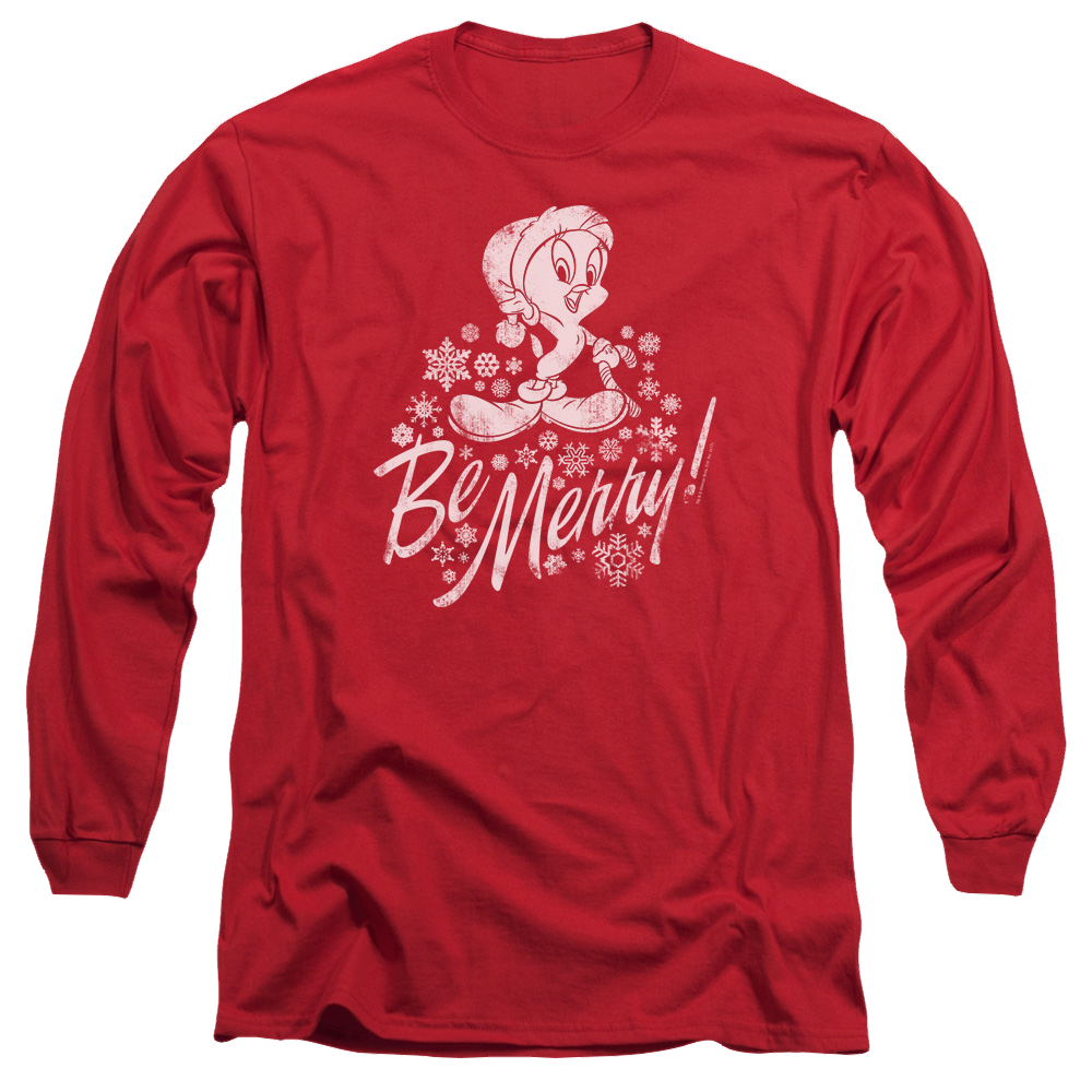 Looney Tunes Merry Tweety Men's Long Sleeve T-Shirt Men's Long Sleeve T-Shirt Looney Tunes