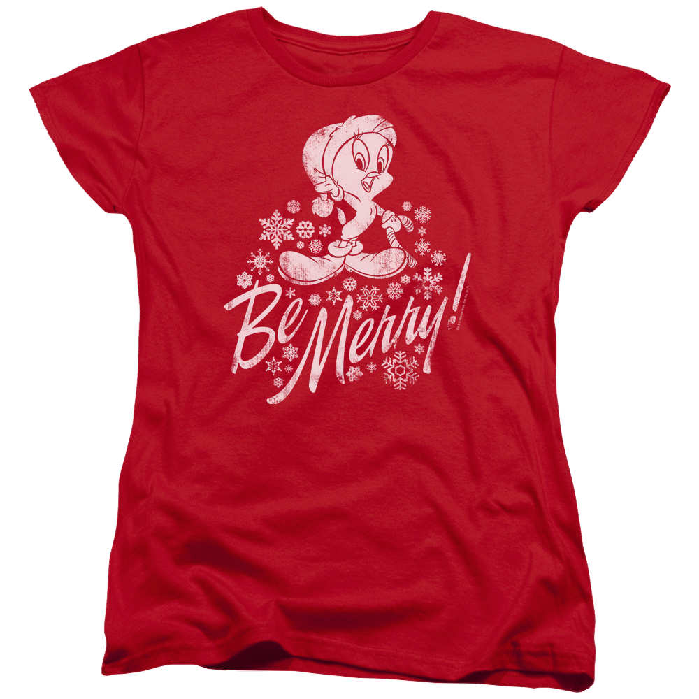 Looney Tunes Merry Tweety Women's T-Shirt Women's T-Shirt Looney Tunes