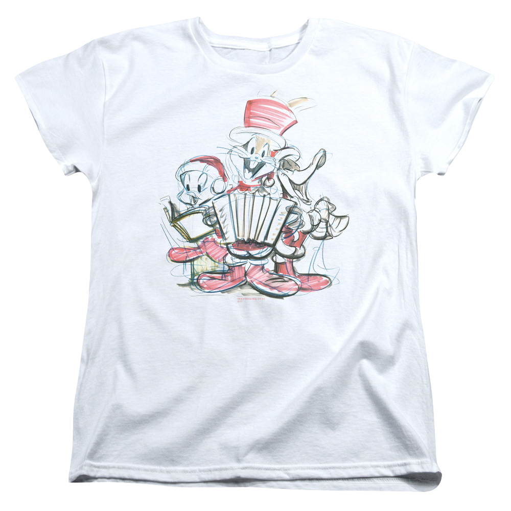 Looney Tunes Holiday Sketch Women's T-Shirt Women's T-Shirt Looney Tunes