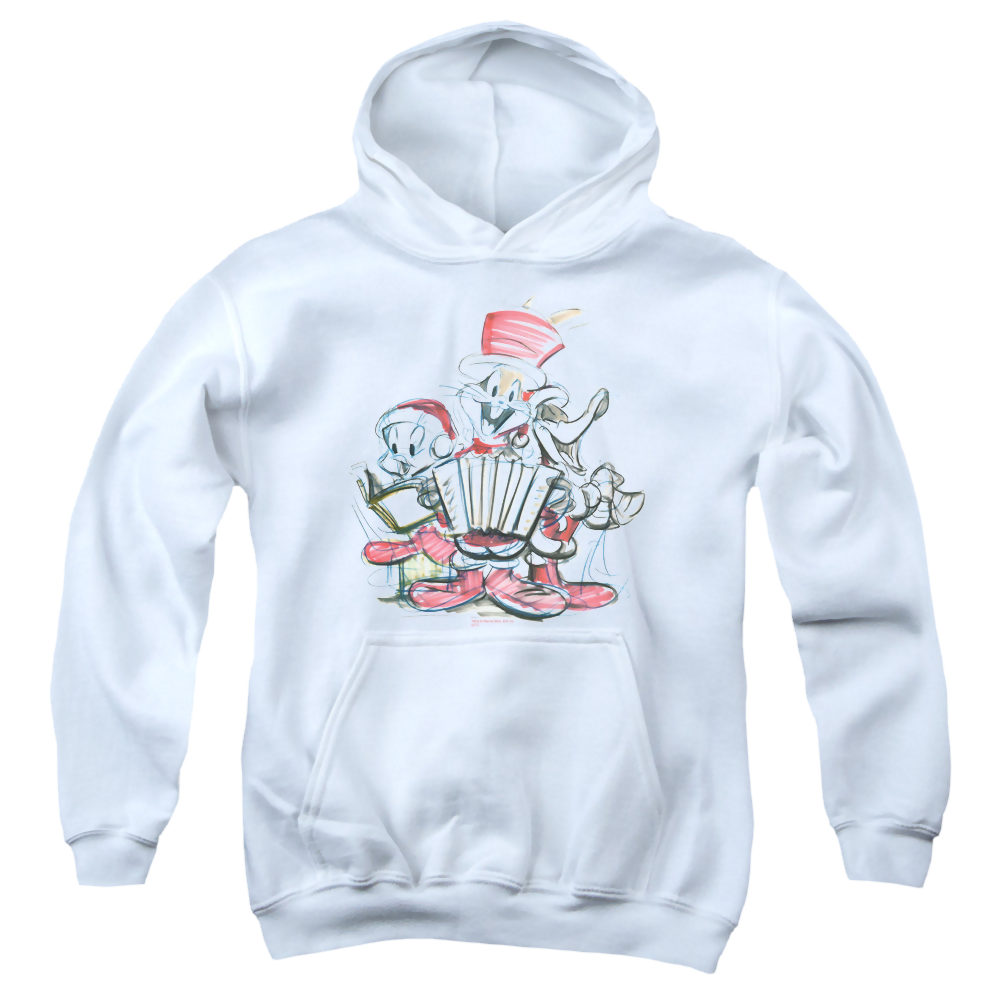 Looney Tunes Holiday Sketch - Youth Hoodie Youth Hoodie (Ages 8-12) Looney Tunes