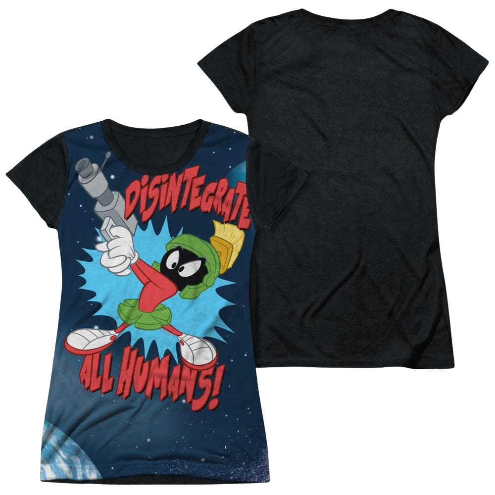 Looney Tunes Disintegrate Juniors Black Back T-Shirt Juniors Black Back T-Shirt Looney Tunes