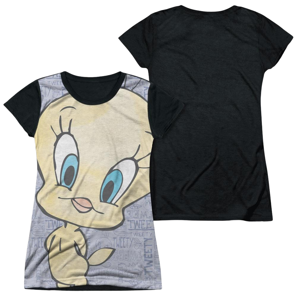 Looney Tunes Tweety Girl Juniors Black Back T-Shirt Juniors Black Back T-Shirt Looney Tunes