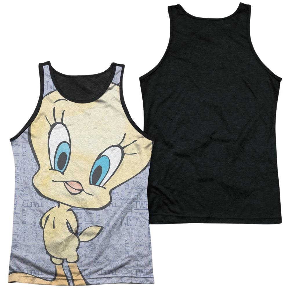 Looney Tunes Tweety Girl Men's Black Back Tank Men's Black Back Tank Looney Tunes