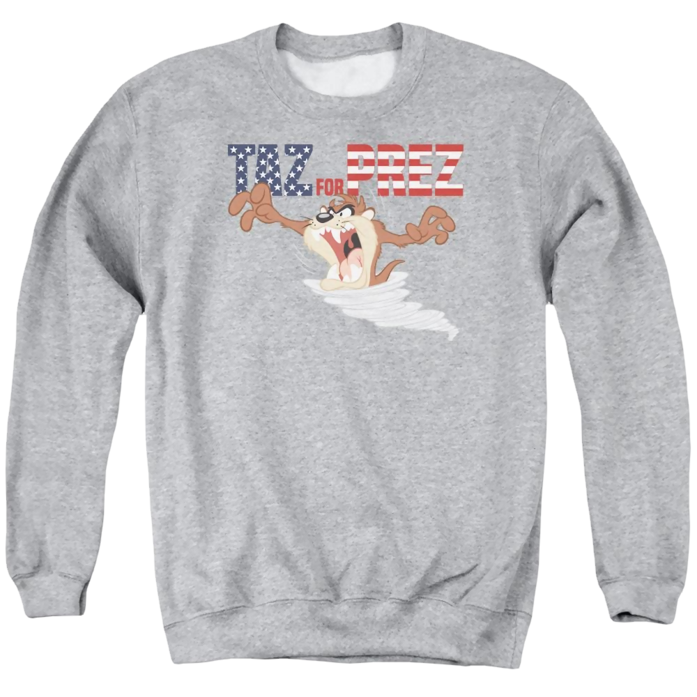 Looney Tunes Taz For Prez 3 Men's Crewneck Sweatshirt Men's Crewneck Sweatshirt Looney Tunes